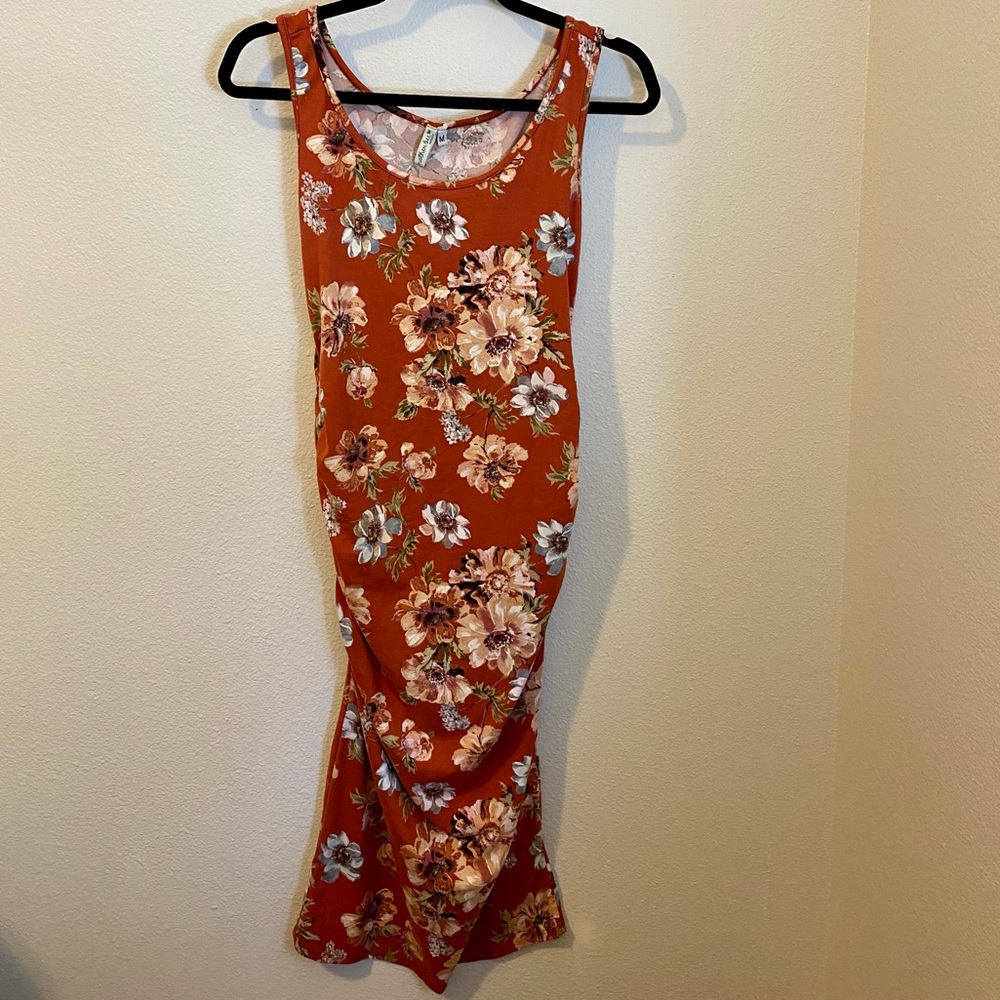 Ruched Fitted Maternity Dress